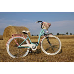 Dámsky retro bicykel Hliníkový 28" Lavida 3-prevodový Modro ružový